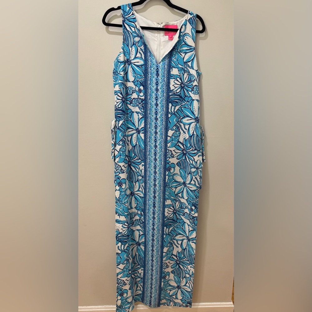 Lilly Pulitzer Donna Maxi Romper Succulent Blue